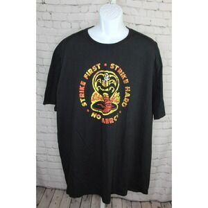 Cobra Kai Karate Kid Logo Black T Shirt 4XL XXXXL Strike First No Mercy 2021